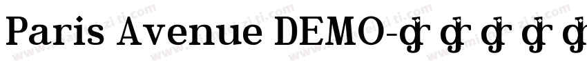 Paris Avenue DEMO字体转换